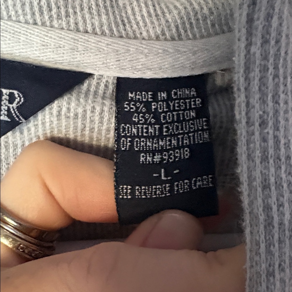 VINTAGE LUNA PIER Women’s Grey Thick Clemson University Hoodie - Picture 4 of 7